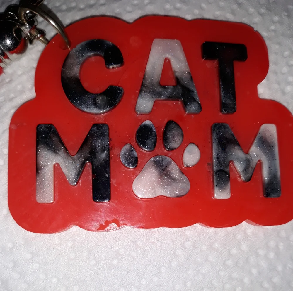 CAT Mom Keychain